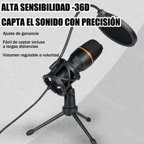 Lebeeaudio Me4-rgb Usb Micrófono Condensador,micrófono De Pc Grado B
