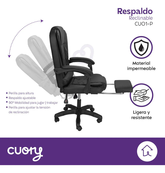 SILLA DE ESCRITORIO SILLA 003 YX-7165 ERGONÓMICA NEGRA GRADO B