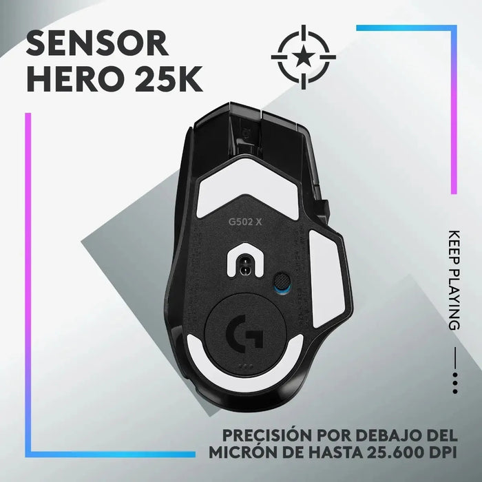 MOUSE GAMER INALÁMBRICO LOGITECH G SERIE G G502 X PLUS BLACK GRADO B
