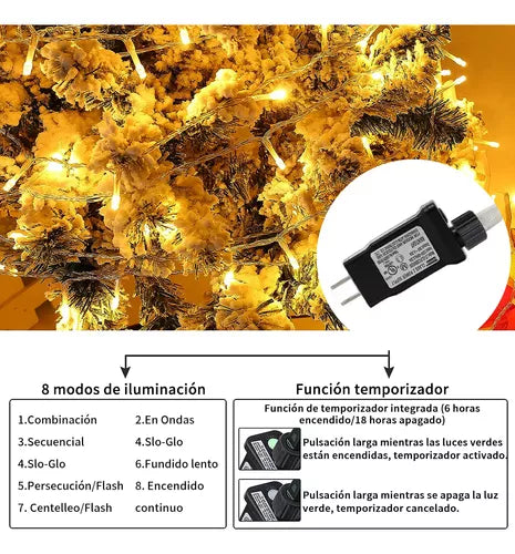 luces led de 100 metros de la serie navideã±a, 800 luces 2153 GRADO B