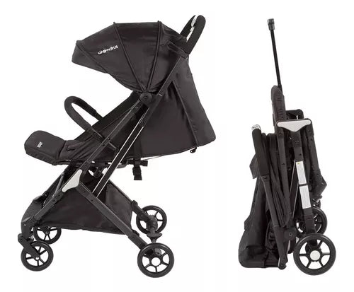 carriola de bebã© ultra plegable de paseo negra wondrus color negro 1762