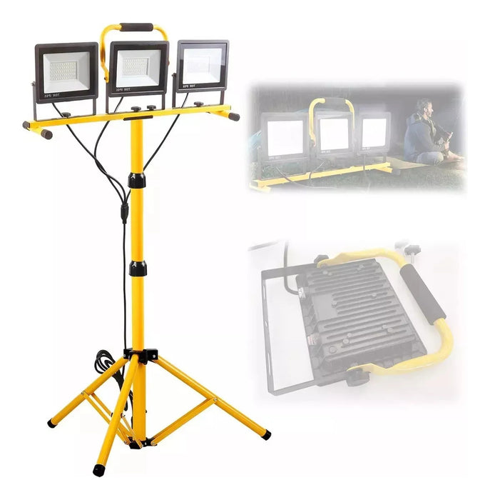 Con 3 Reflectores Led Portátiles Y Altura Ajustable 70w Ip66