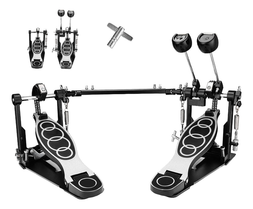 DOBLE PEDAL BOMBO TAMBOR REFORZADO 34-48CM AJUSTABLE, JUOPLD PEDAL BATERIA GRADO B