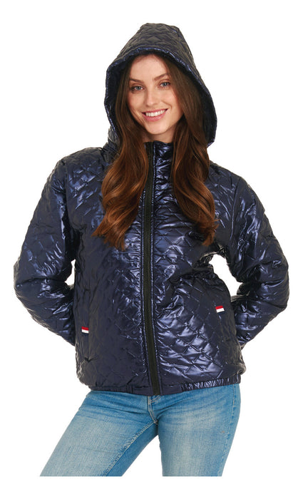 Chamarra Moderna Unisex Colección Invierno Thats Hot 2 AZUL METALICO