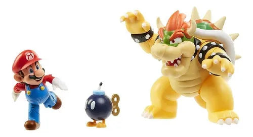 FIGURAS SUPER MARIO BROS VS BOWSER LAVA BATTLE SET GRADO B