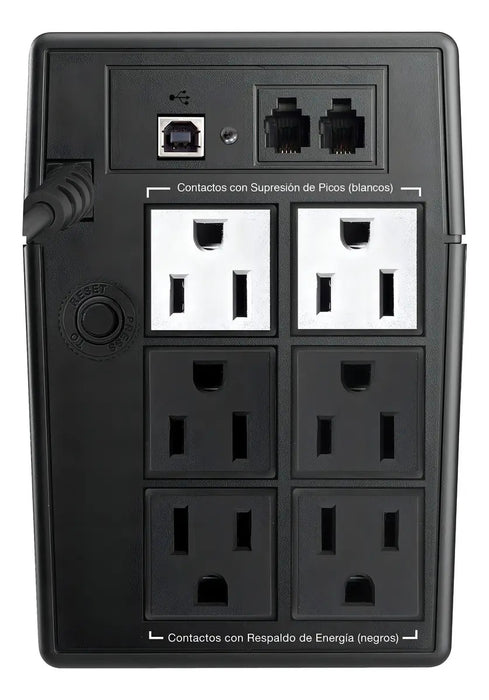 NO BREAK KOBLENZ 5516 USB/R 550VA/330W 6 CONT(00-4259-00-8) NEGRO GRADO B