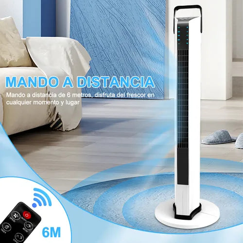 Ventilador De Torre Piso Portátil Con Control Remoto Oficina