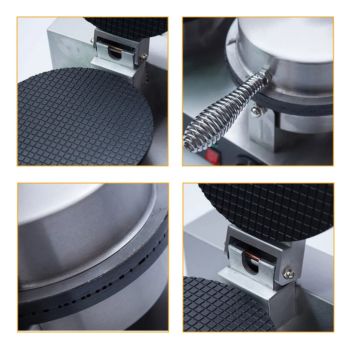 MÁQUINA DE CONOS DE HELADO CON MARQUESITAS DOBLE GRADO B - TiendaKomet México