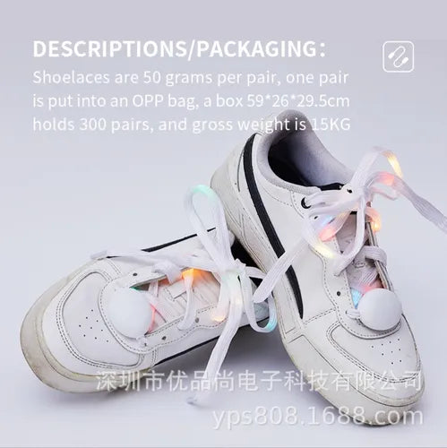 cordones de flash de luz led/equipamiento deportivo nocturno