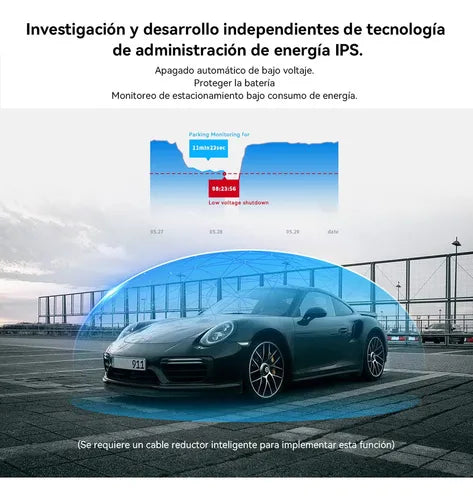 Cámara Para Carro 1296p 2 Pantalla Lente Ajustable Nightvis