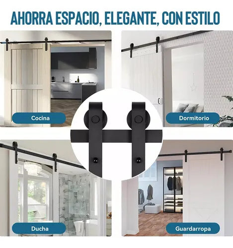 Herraje Riel Para Puerta Corrediza Puerta De Granero 2m6.6ft 1 GRADO B