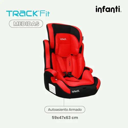 Infanti Autoasiento Para Bebe Track Fit Rojo Booster Respaldo Desmontable