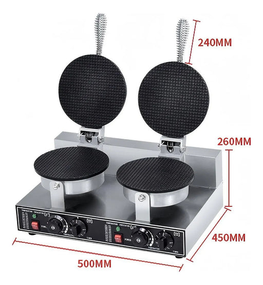 MÁQUINA DE CONOS DE HELADO CON MARQUESITAS DOBLE GRADO B - TiendaKomet México