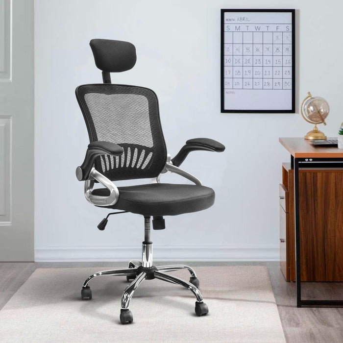 Sillas Para Oficina Top Living Megaplus Ajustable Ergonomica Color Negro Material Del Tapizado Mesh