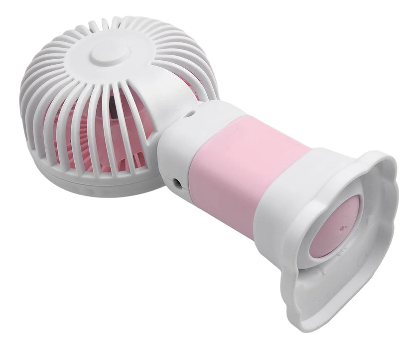 VENTILADOR DE MANO PORTÁTIL RECARGABLE 2PK 3 VELOCIDADES COLOR NARANJA SOPORTE PARA TELÉFONO MÓVIL