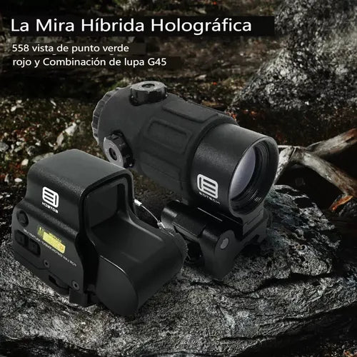Mira Tactica Holografica Hibrida Eotech 558 Con Lupa G45 5x GRADO B