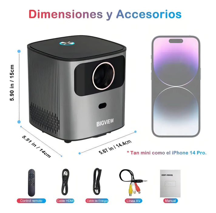 Proyectores Portátil Profesional Android Wifi Bluetooth 4k GRADO A