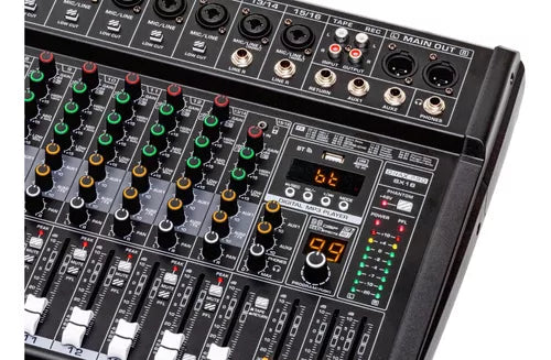 Onax Pro Sx 16 Ch Mezcladora Amplificada Audio Fx Bt Usb +48