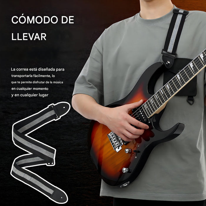 GUITARRA ELÉCTRICA CON AMPLIFICADOR Y ACCESORIOS 38.4 PULGA GRADO B