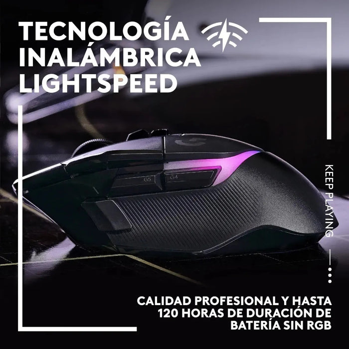 MOUSE GAMER INALÁMBRICO LOGITECH G SERIE G G502 X PLUS BLACK GRADO B