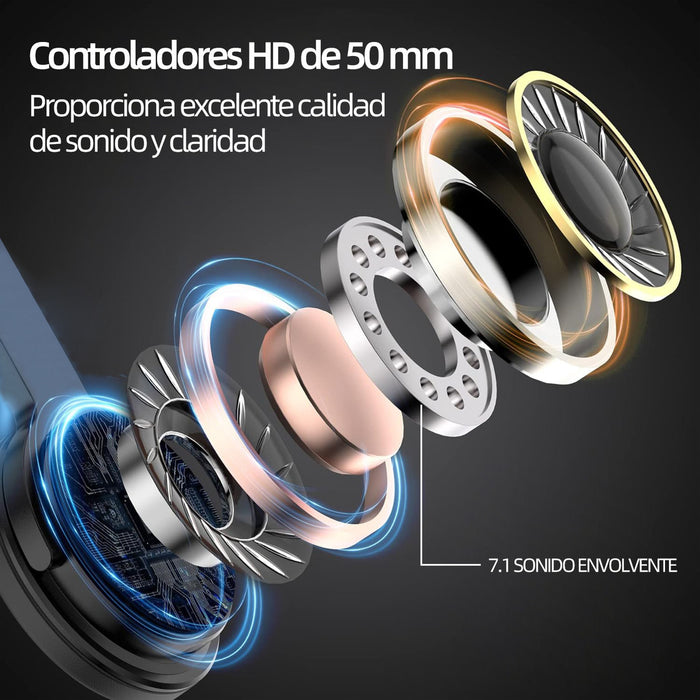 Audífonos Gamer Para Xbox Pc Ps4 Krios K10 Con Microfono Y Led Rgb Color Negro