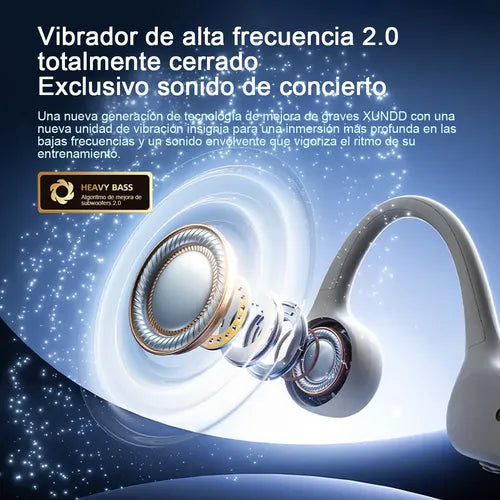 AUDÍFONOS CONDUCCIÓN Ã?SEA XUNDD B010 BLUETOOTH IP68 NATACION NARANJA / 32GB SD