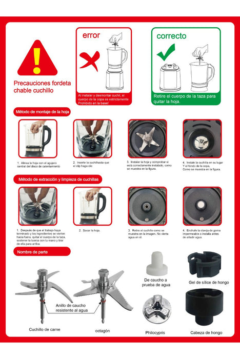 LICUADORA MULTIFUNCIONAL 20EN1 800W VASO DE LICUADORA 1.75L GRADO A