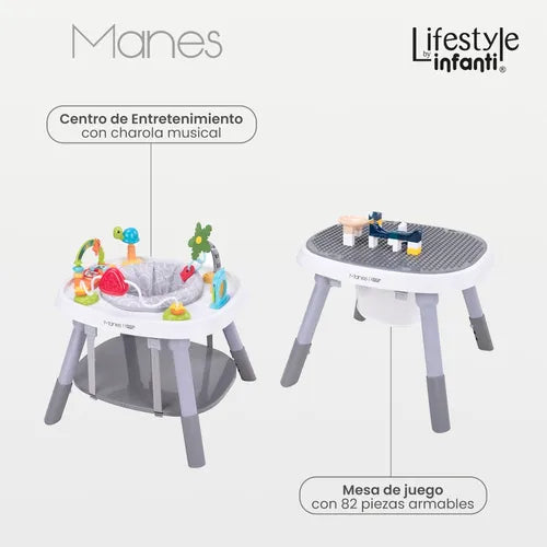 Silla Alta 6 En 1 Golden Multifuncional Con Charola Color Gris Infanti