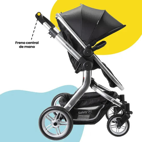 Carriola Sistema De Viaje Safety 1st Legacy Negro Color Del Chasis Plateado GRADO B