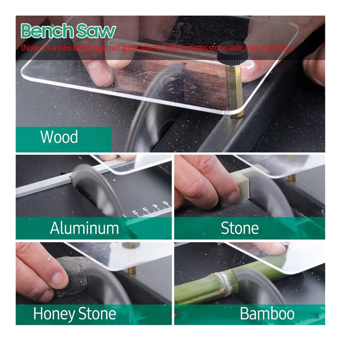 MINI SIERRA DE BANCO Y LIJADORA DE CORREA CON VARIL 150W