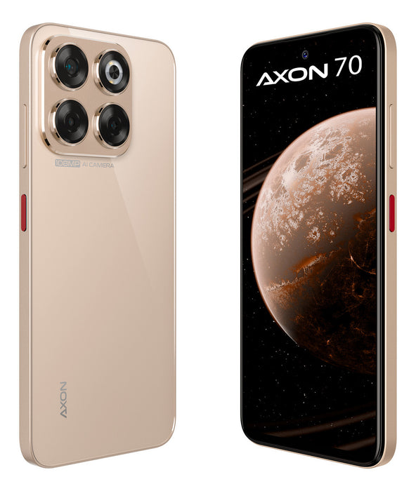 Zte Smartphone Axon 70 Dorado 6.7 120hz, Camara 108mp Y 256gb+16gb Ram(6gb+10gb Dimamica), BaterÃ­a 5000mah Carga RÃ¡pida, Android 14 Dorado GRADO B
