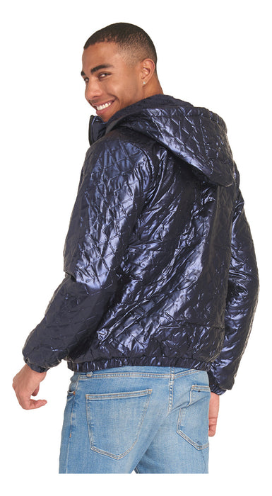 Chamarra Moderna Unisex Colección Invierno Thats Hot 2 AZUL METALICO