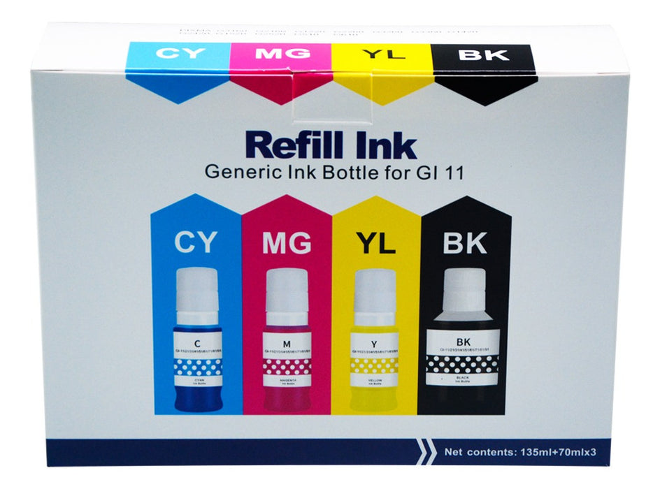 4 Tintas Para Impresoras Canon Gi11 G11 Pixma G2160 G3160 Tinta Cmyk 568