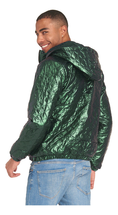 Chamarra Moderna Unisex Colección Invierno Thats Hot 2 VERDE METALICO