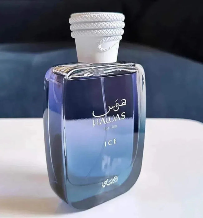 PERFUME RASASI HAWAS ICE EAU DE PARFUM 100ML AROMÁTICO AMADERADO SPRAY PARA HOMBRE GRADO B