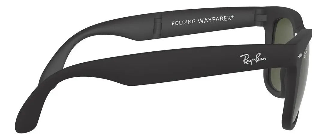 ARM. SOLAR RAY-BAN FOLDING WAYFARER 0RB4105 HOMBRE PROT UV COLOR 601S COLOR DE LA LENTE VERDE COLOR DE LA VARILLA NEGRO COLOR DEL ARMAZÓN NEGRO DISEÑO PROTECCIÓN UV GREEN MATTE BLACK GRADO A