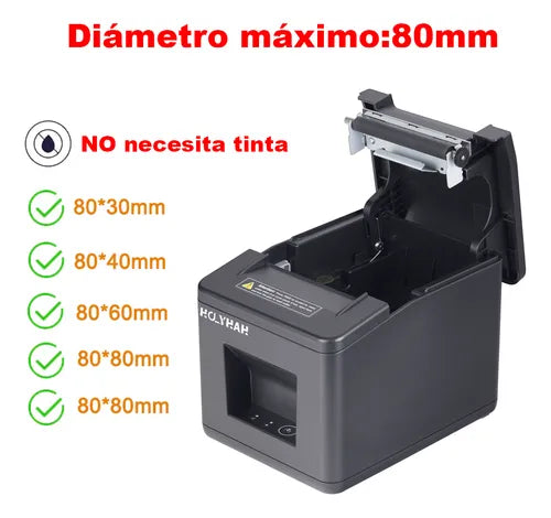 Impresora Térmica De Recibos Pos De 80 Mm, Usb Ethernet+cort