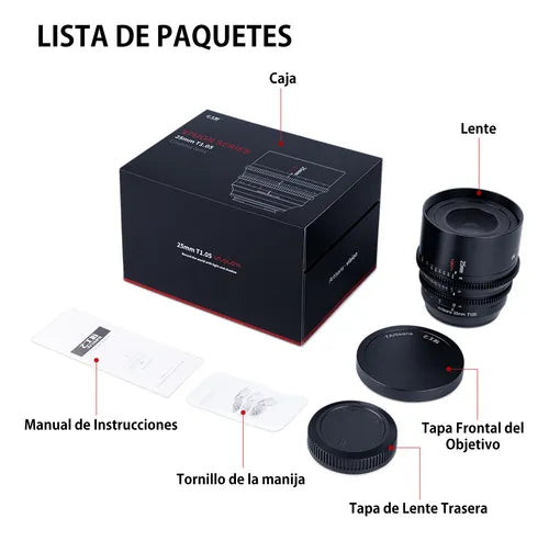 Lente De Cine De Gran Apertura 7artisans T1.05 De 25 Mm 1