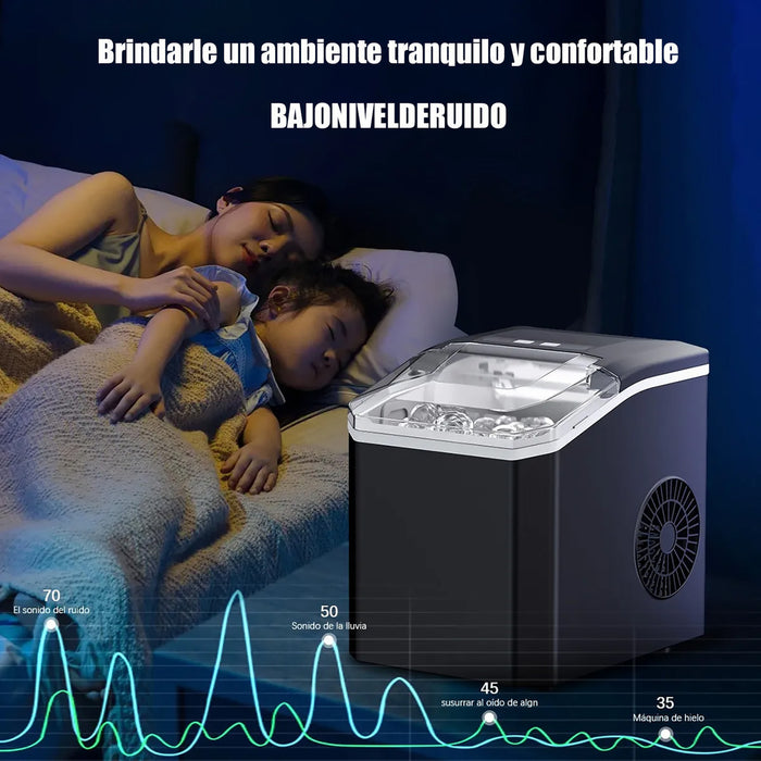 Maquina Para Hielo 1.3l,maquinas De Hielo Portátil 12kg/día GRADO B