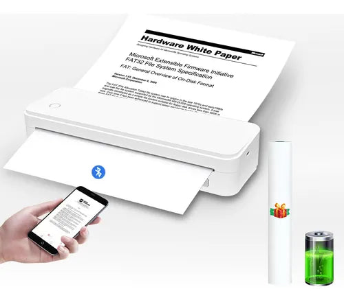 Aiyinsmart Mini A4 Printer Impresora Térmica Portatil Color Blanco GRADO A