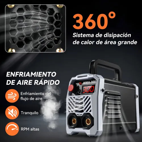 Soldadora Inverter Portátil 300A – Potencia Compacta para tus Proyectos de Soldadura GRADO B