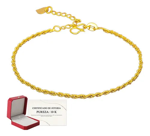 pulsera joyeria oro 10k brazalete regalo para mujer niñas GRADO B