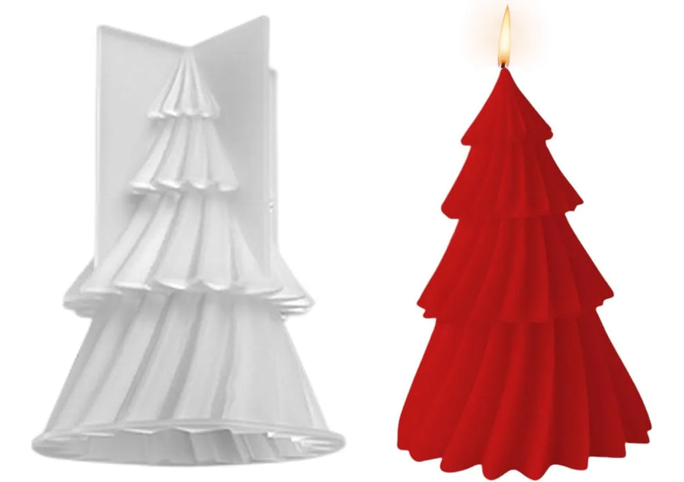 molde silicÃ£Â³n arbol navidad pino vela adorno navideÃ£Â±o regalo 521