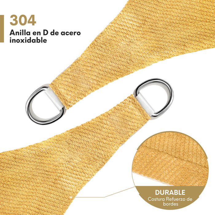 MOVTOTOP MALLA SOMBRA RASCHEL 95% RASCHEL 4X4M REFORZADA GRADO B