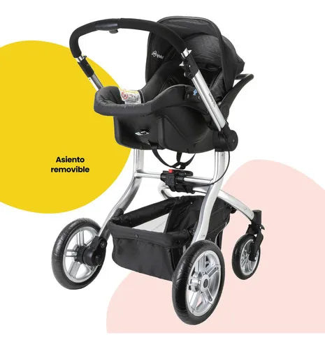 Carriola Sistema De Viaje Safety 1st Legacy Negro Color Del Chasis Plateado GRADO B
