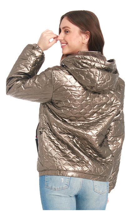 Chamarra Moderna Unisex Colección Invierno Thats Hot 2 DORADO OBSCURO METALICO