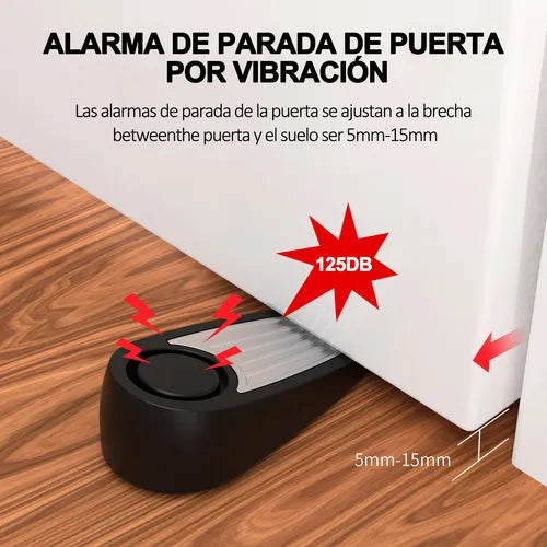 tope de puerta portatil cuña alarma con sirena 2 pcs  .