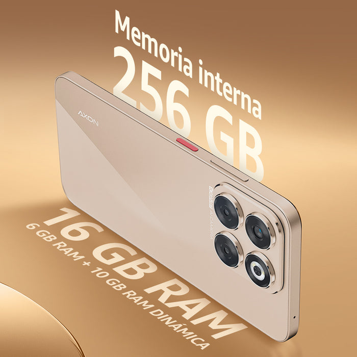 Zte Smartphone Axon 70 Dorado 6.7 120hz, Camara 108mp Y 256gb+16gb Ram(6gb+10gb Dimamica), BaterÃ­a 5000mah Carga RÃ¡pida, Android 14 Dorado GRADO B