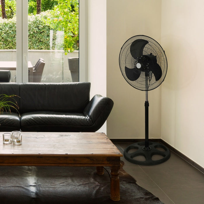 VENTILADOR 18 PULGADAS NEGRO PEDESTAL, PISO, PARED 3 EN 1