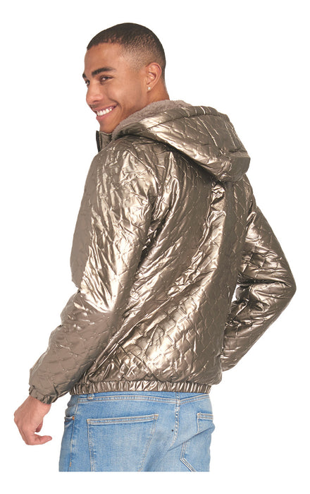 Chamarra Moderna Unisex Colección Invierno Thats Hot 2 DORADO OBSCURO METALICO